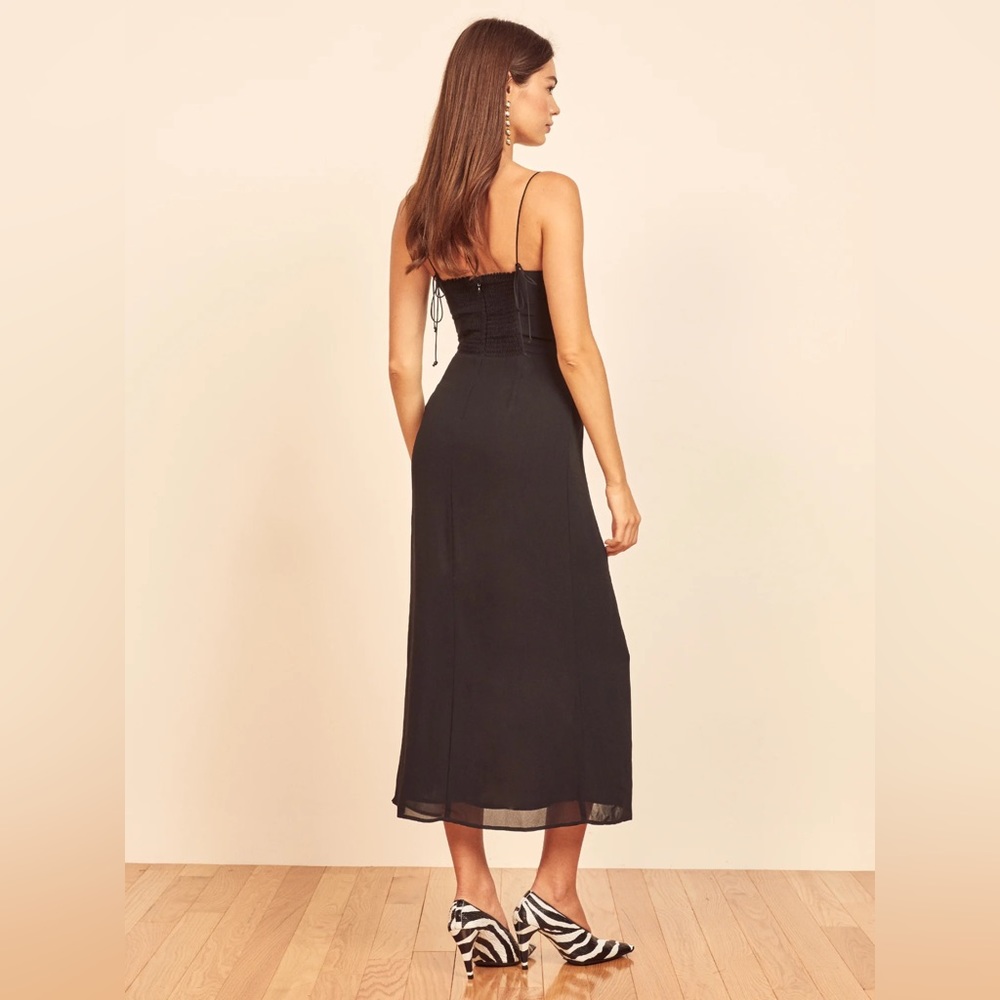 NEW Reformation Kourtney Dress in Black - size 6 - Picture 3 of 11